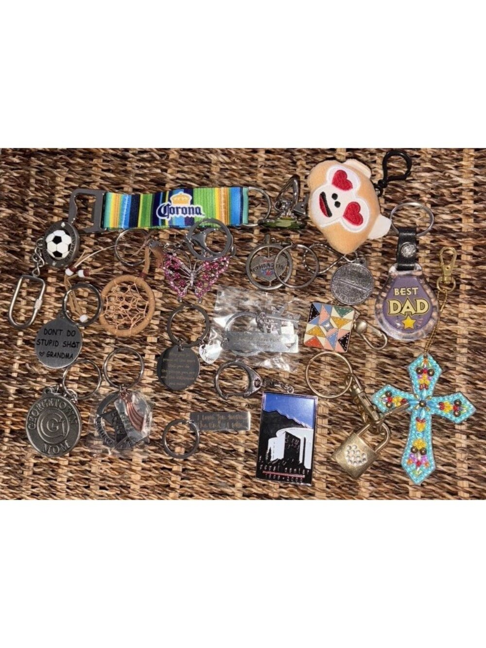 Keychain Lot Random Old & New Lot Of 19